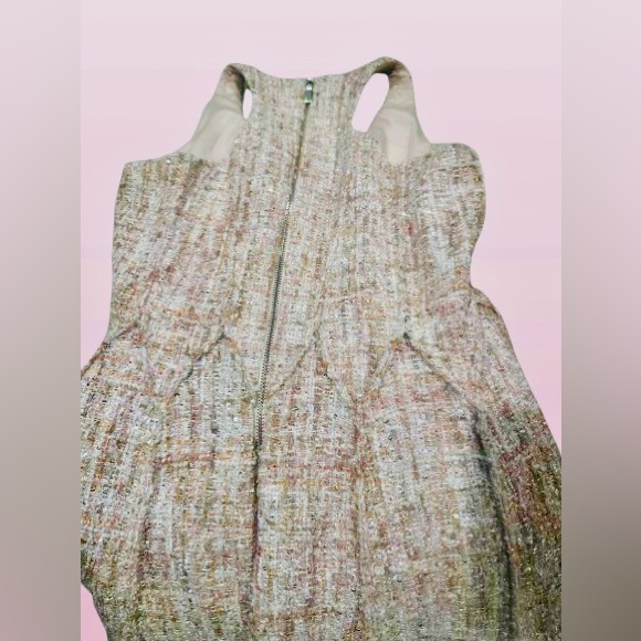 JAY GODFREY blush tweed dress. #chanel Size 6. - Picture 5 of 9